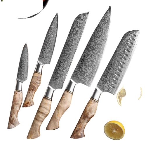 Professional Japanese Chef Knife Set High Carbon Steel Kitchen Meat Cleaver Boning Knives Butcher Santoku Fish Fruit Bread Knife