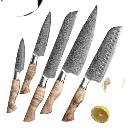 Professional Japanese Chef Knife Set High Carbon Steel Kitchen Meat Cleaver Boning Knives Butcher Santoku Fish Fruit Bread Knife